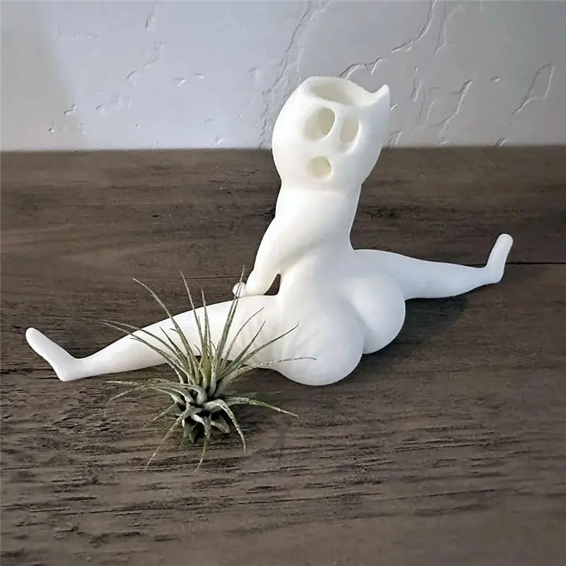 PZHI Funny Big Booty for Ghost Planter Prank Gift Decor Resin Flowerpot for Air Plant Home Office 2PCS