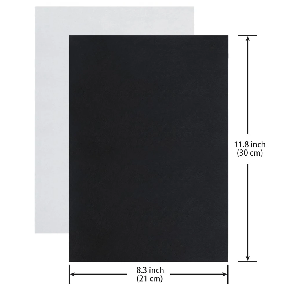 

A74U Black Adhesive Back Felt Sheets Fabric Sticky Back Sheets Self-Adhesive Durable And Water Resistant, 10 PCS