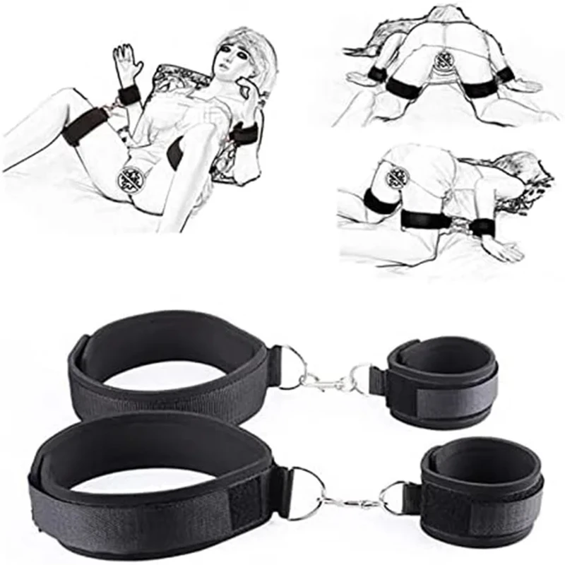 SM Diving Material Handcuffs, New Hand and Leg Straps, Couple Flirting, Bed Straps, Adult Sexual Products