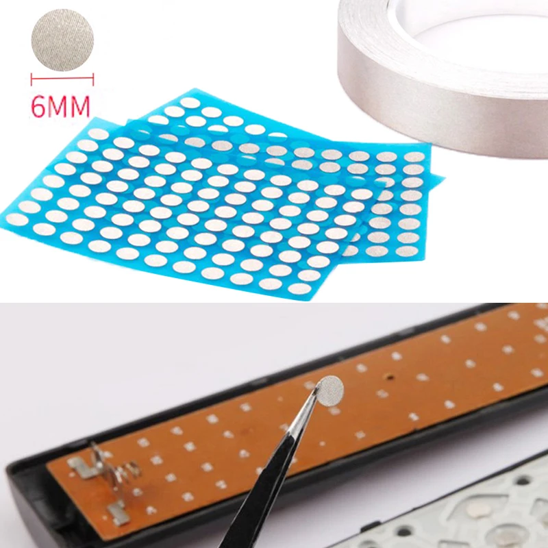 1sheet 6MM Remote Control Button Repair Conductive Tape Patch Game Console Handle For Silicone Button Contact Failure Repair