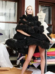 Best Street Style See Thru Ruffle Tulle Short Women Dresses To Cocktail Party Summer Mini Women Dress Female Wear custom size