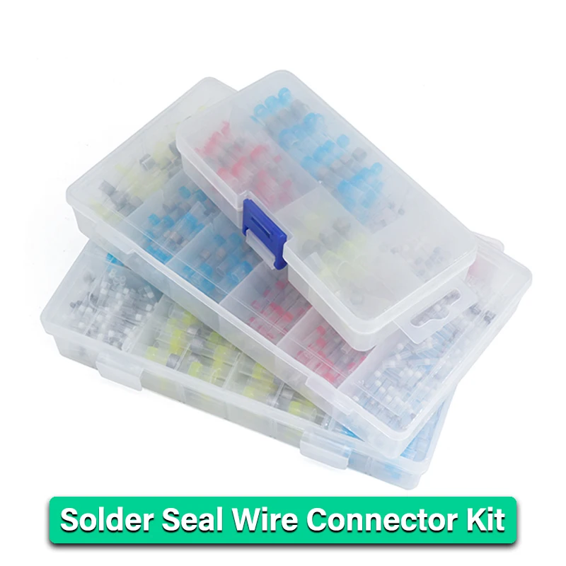 

Solder Seal Wire Connector Boxed 3:1 Heat Shrink Sealed Insulated Butt Splice Terminal Waterproof Butt Connectors Kit