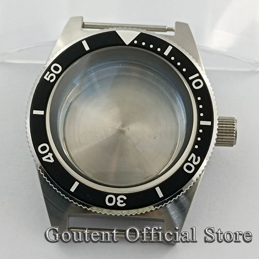 Goutent 40mm Diving Automatic Watch Case Fit NH34 NH35 NH36 Movement 100M Water Proof Domed Sapphire Glass Rotating Bezel