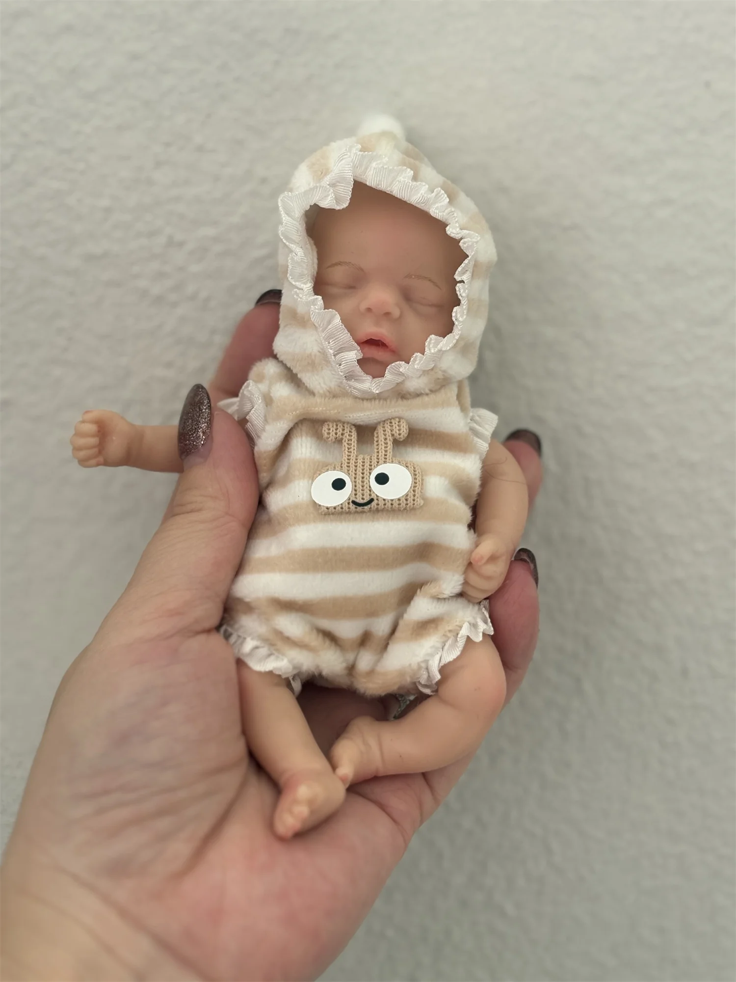 15cm mini plam pintado silicone bebe reborn meninas à prova dwaterproof água boneca reborn artesanal recém-nascido boneca de silicone para o presente do miúdo