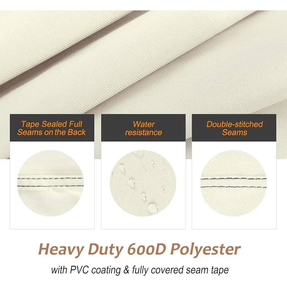 Heavy Duty Waterproof Chair Covers 600D Polyester Outdoor Furniture Cover 2 Pack Rip Resistant Adjustable Straps Ventilation