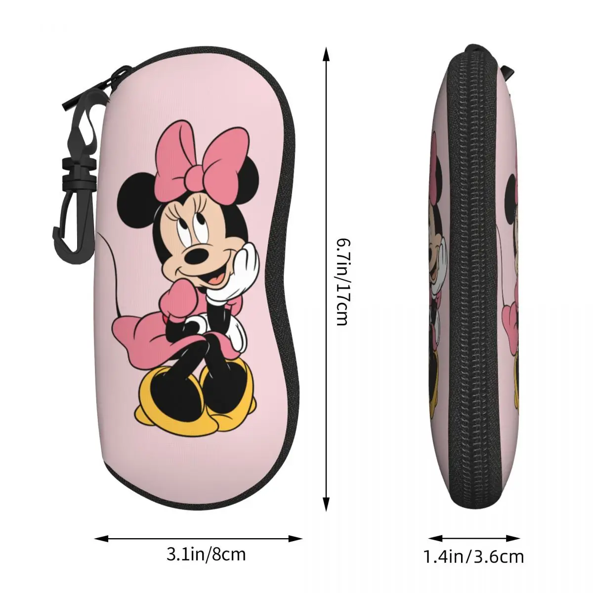 Güzel Karikatür Gözlük Kılıfı Minnie Mouse Mickey Merch Aksesuarları Gözlük Saklama Kutusu Anti-Basınç Güneş Gözlüğü Kutusu