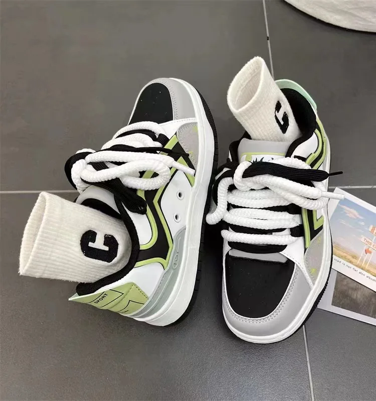New Men & Women's Shoes Fashion Denim Color Contrast Sports Casual Sneakers Size 36-44