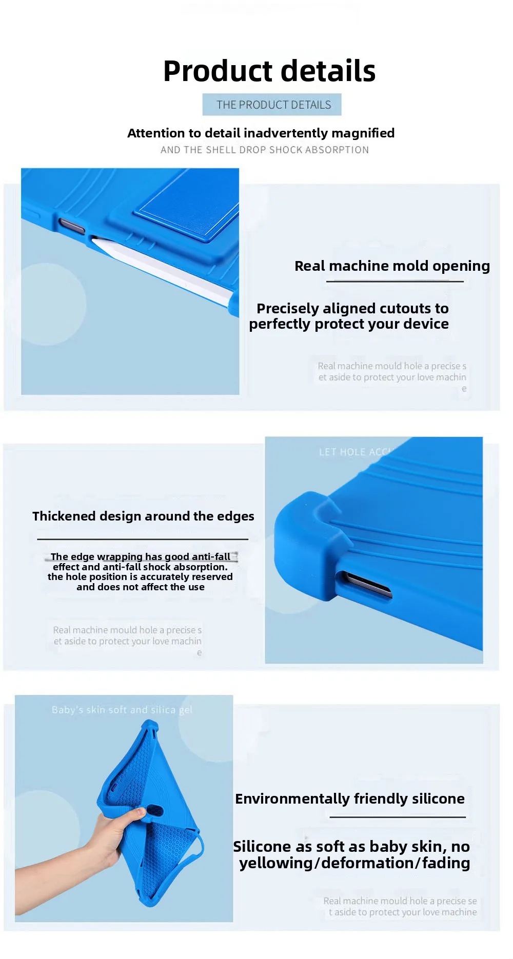 Robuste Stoßfeste Hülle für Samsung Galaxy Tab S11 11 SM-X736/SM-X730, Dicker Stoßfänger mit Ständer, Mehrere Farben – Detail 6