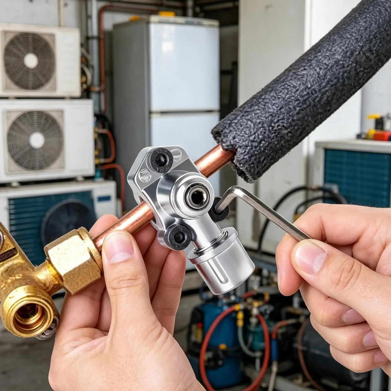 Bullet Piercing Valve Leakproof Heavy Duty Universal Refrigerator Puncture Valve Line Tap for Ice Maker Refrigeration System
