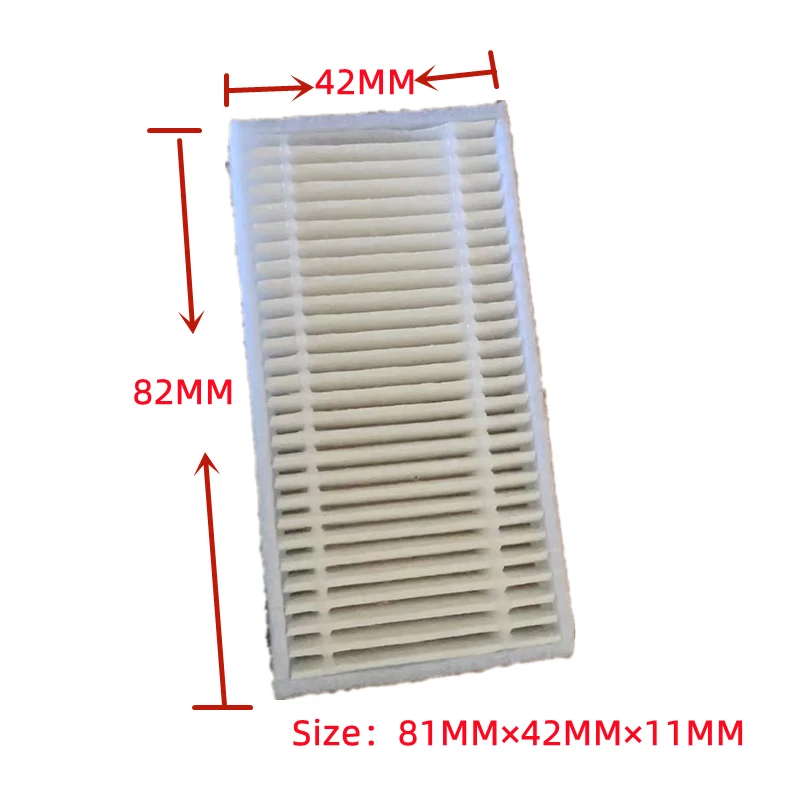 Tamanho 81mm × 42mm × 11mm do filtro de hepa para acessórios arrebatadores do aspirador de pó do robô