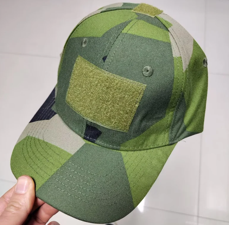 Swedish Jungle Camouflage Baseball Hat Green Geometry Man Cap