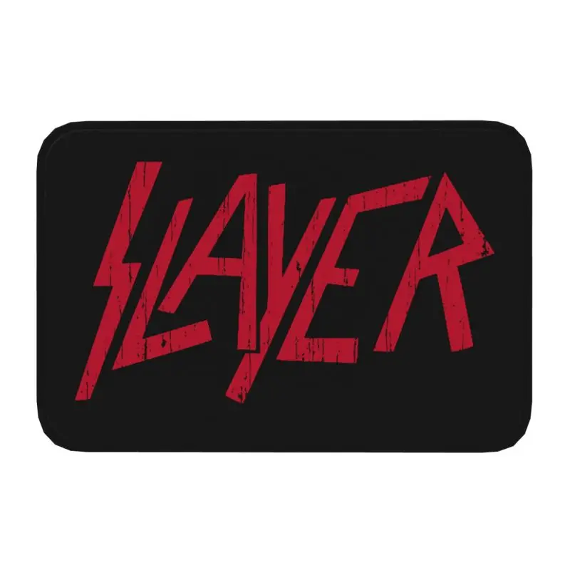 Heavy Metal Rock Slayers Letter Print Front Door Mat Anti-Slip Indoor Absorbent Doormat Living Room Entrance Rug Carpet