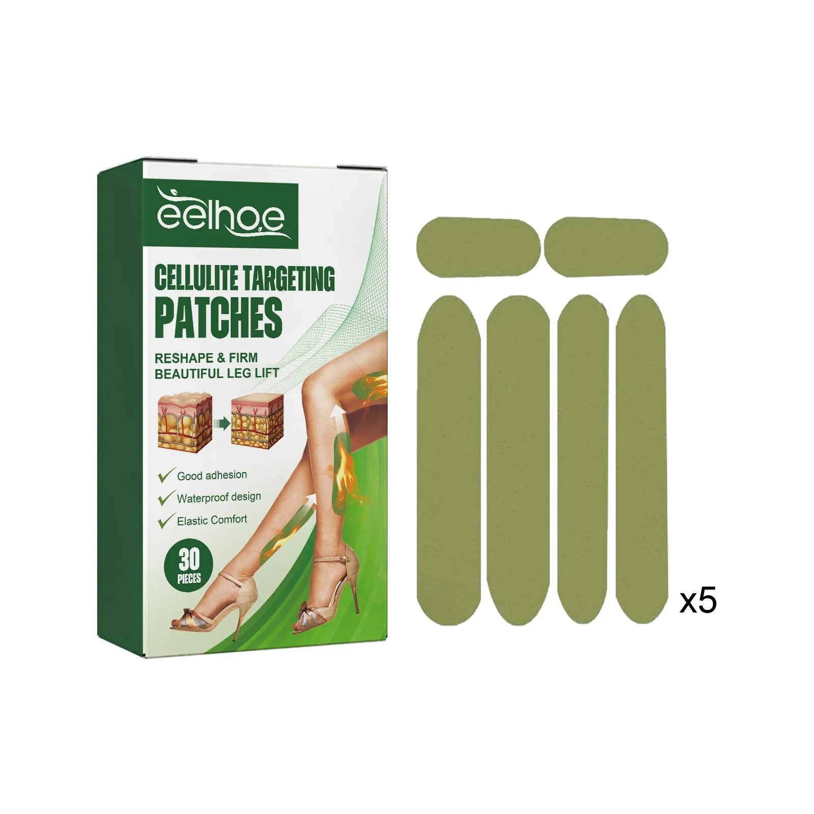 Leg Slimming Patch, Coxa Shaping, Apertamento, Firming, Leg Muscle, Anti Celulite, Promover Absinto Queimando Gordura, Adesivo de levantamento