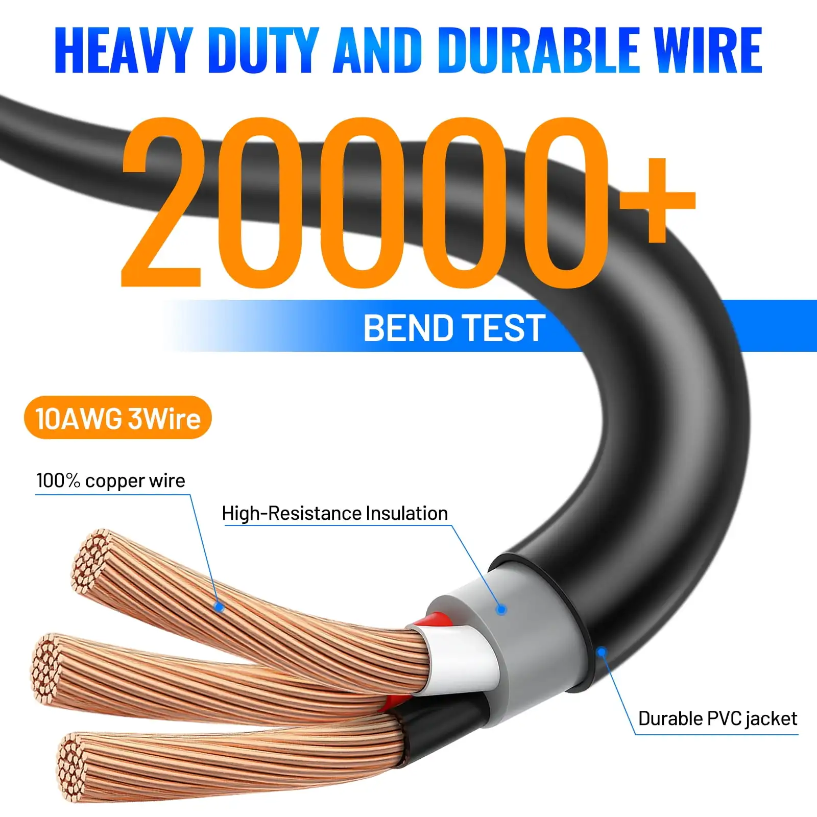 سلك محول 50 أمبير إلى 110 فولت RV 12 بوصة، محول طاقة كهربائي NEMA 5-15P إلى NEMA 14-50R مع مؤشر طاقة LED #3