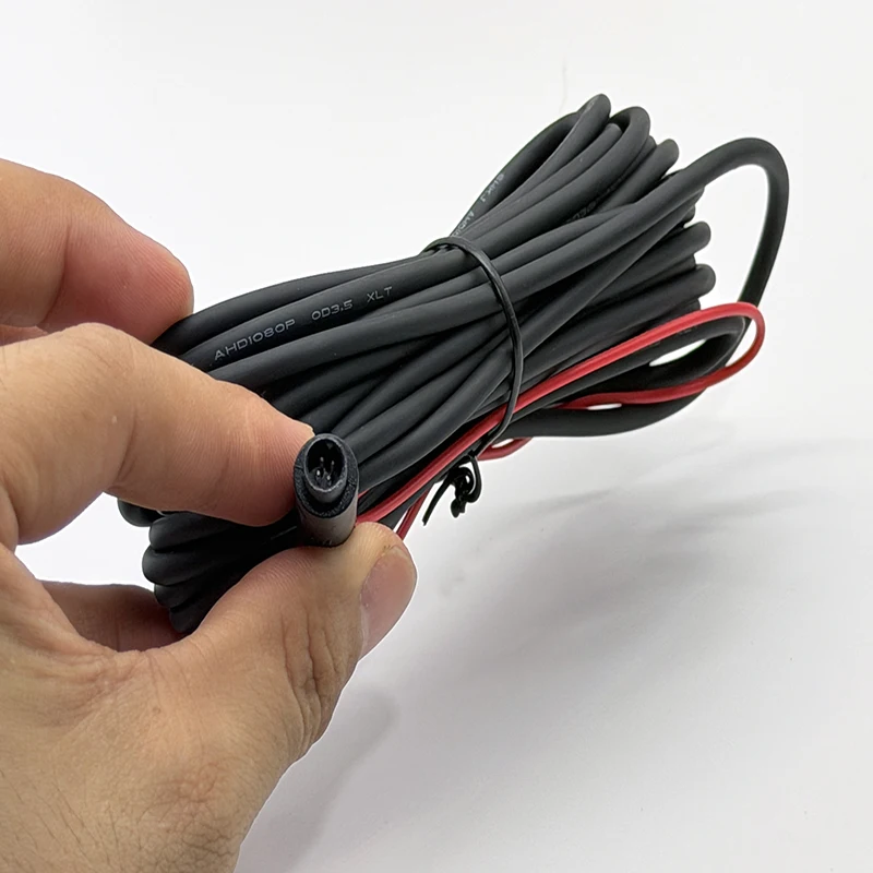 JISUIDA Car Rearview Camera 4-Pin 6M/10M Extension Cable HD Waterproof Sunscreen 1080P Video Cable