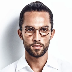 Denmark Brand Titanium Glasses Frame Men Women Screwless Eyewear Ultralight Retro Round Eyeglasses with Rubber Handmade Designer