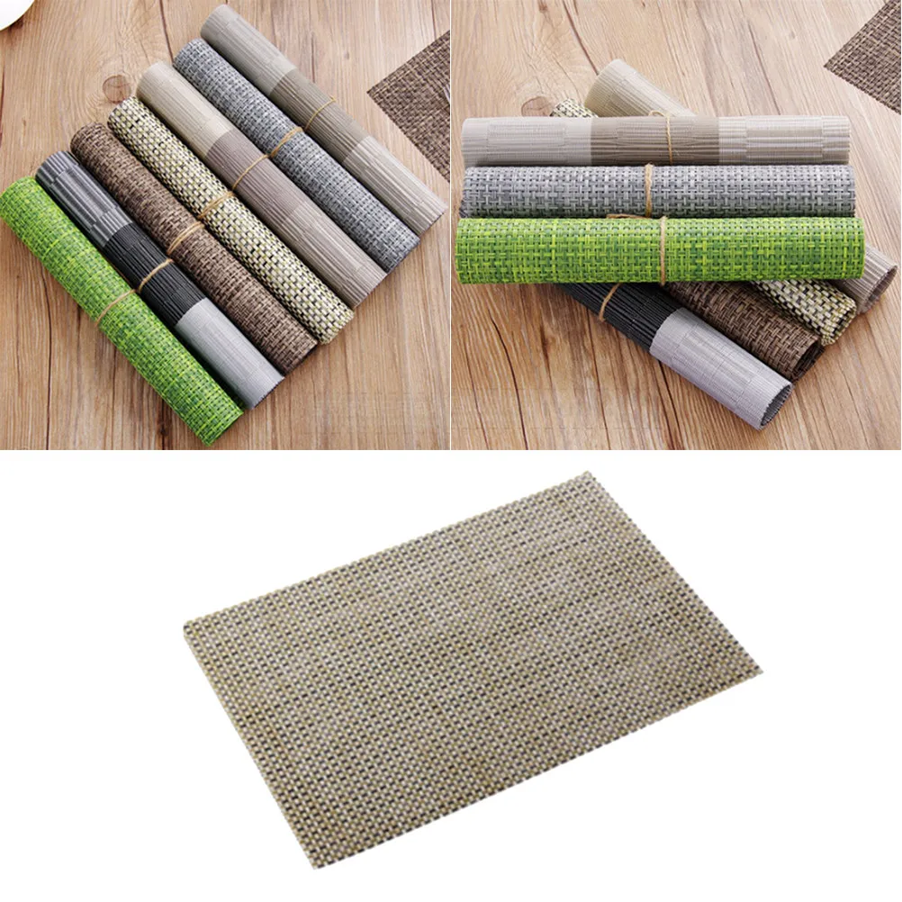 PVC Insulation Table Mat – Heat-Resistant, Flexible, Roll-Up & Easy-Clean Rectangular Placemat for Table Decoration