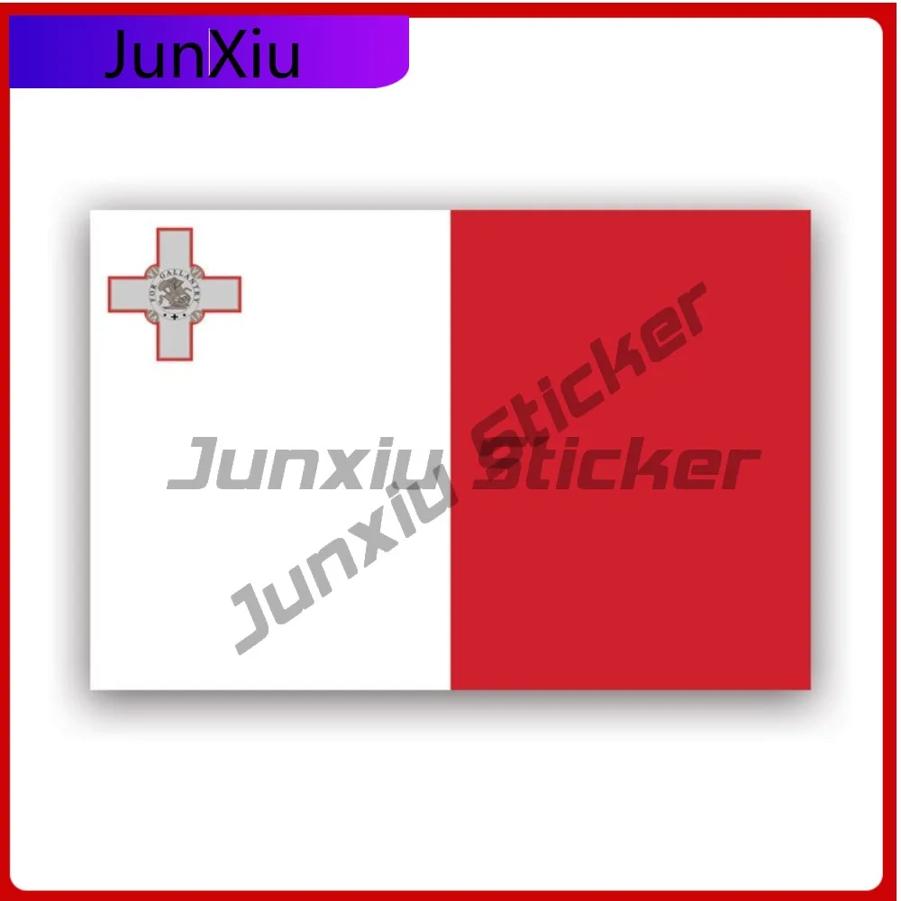 

Maltese Flag Sticker Scratch Resistant Weather Resistant Anime Style For Rear Windshield Motorcycle Helmet Removable No Residue