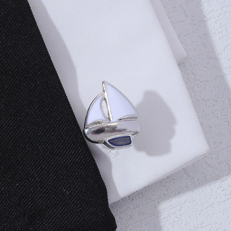 Wholesale 2 Pcs Sailboat Style Cufflinks  Sporty Cuff Links Men Jewelry Accessories Suit Shirt Sleeve Button