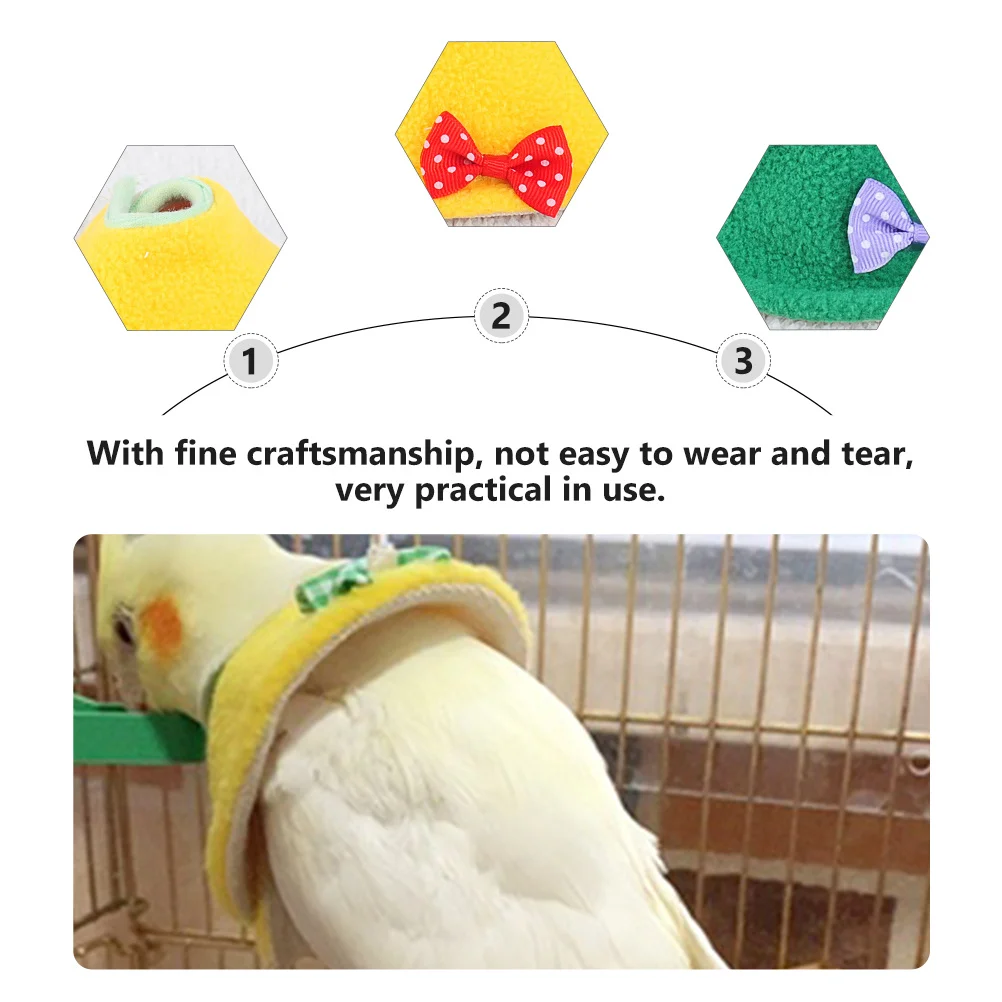 

3Pcs Pet Bird Protective Neck Collars Parrot Anti-Scratch Recovery Rings Wound Healing Supplies Bird Recovery Neck Collar