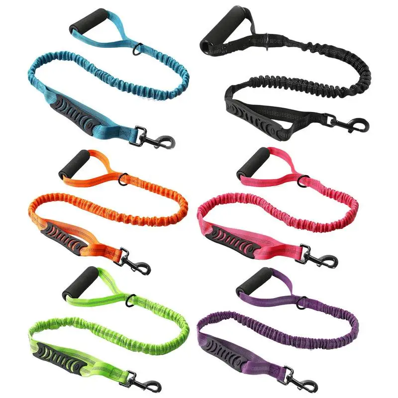 Shock-Absorbing Dog Lead Shock-Absorbing Reflective Pet Lead High-Density Pet Lead With Handle Wear-Resistant Dog Lead For