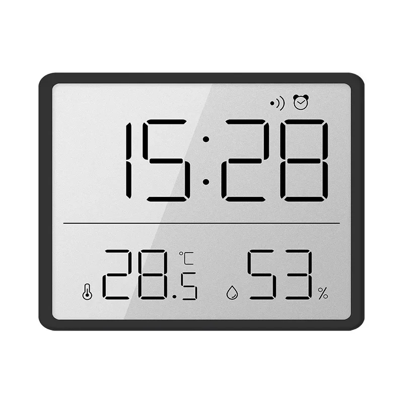 Digital Clock Thin and Simple Wall Hanging LCD Multi-function Temperature Electronic Modern Design Wall Clock