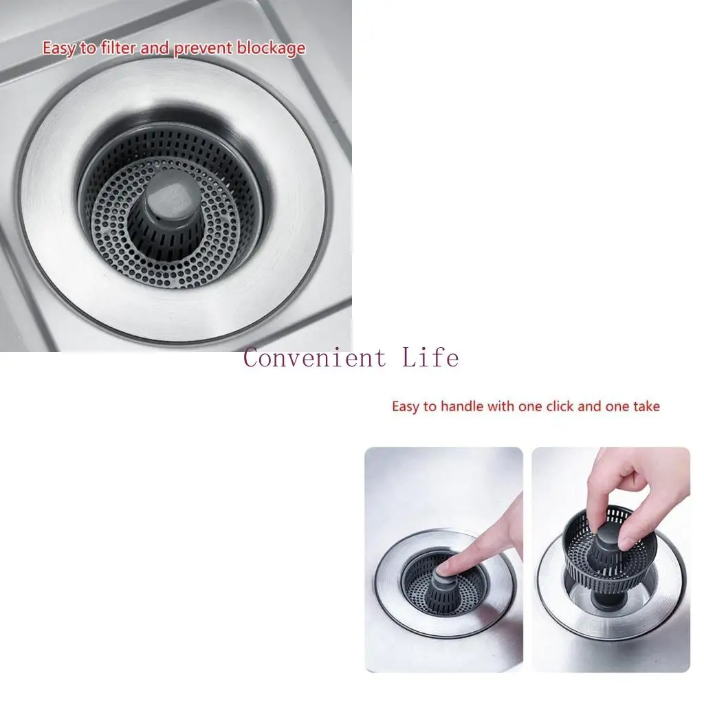

L1EE Drain Strainer Bounce Cores Drain Sink Plug Anti-clogging Push-type Sink Stopper