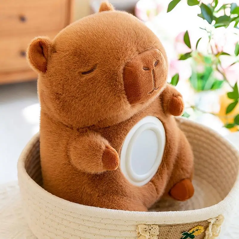 Plush Toy Alarm Clock Capybara Night Light Small Alarm Clock Lamp Cute Night Light Table Digital Alarm Clock Table Lamp For Teen