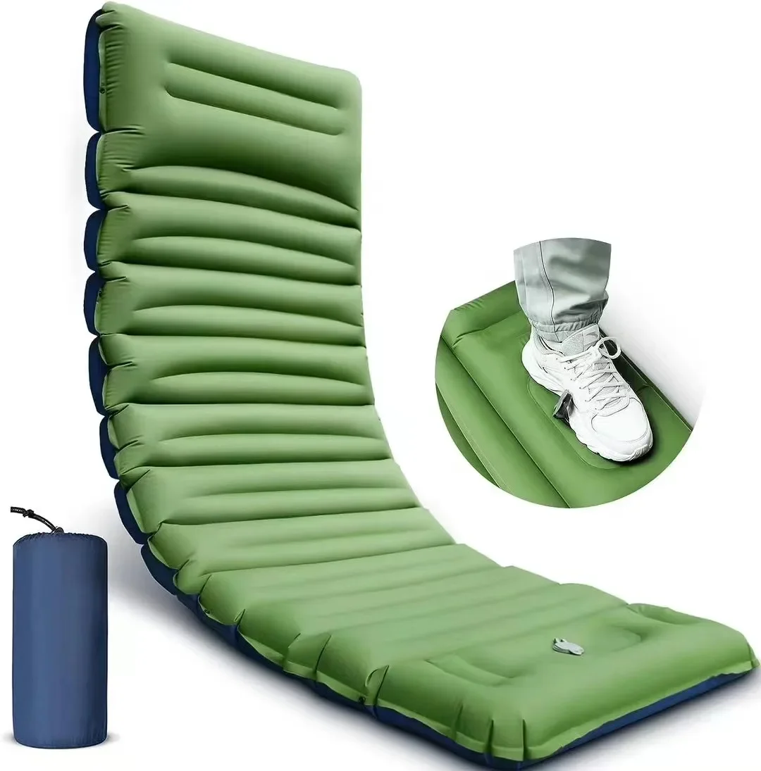 2026 Self-inflating Mattress Attached Pillow Lightweight Folding Air Bed Camping & Hiking & Picnic Mat