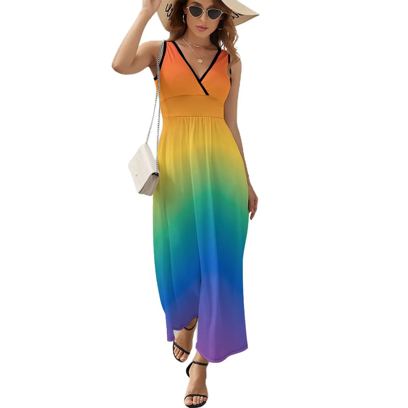 

LGBT Flag Gradient Sleeveless Dress evening dress women sensual sexy dress for women evening dresses ladies