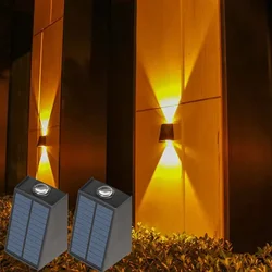 LED Solar Lights Outdoor Solar Powered Wall Lamp Waterproof Outdoor Garden Decorations Sunlight for Street Balcony Villa Lamp
