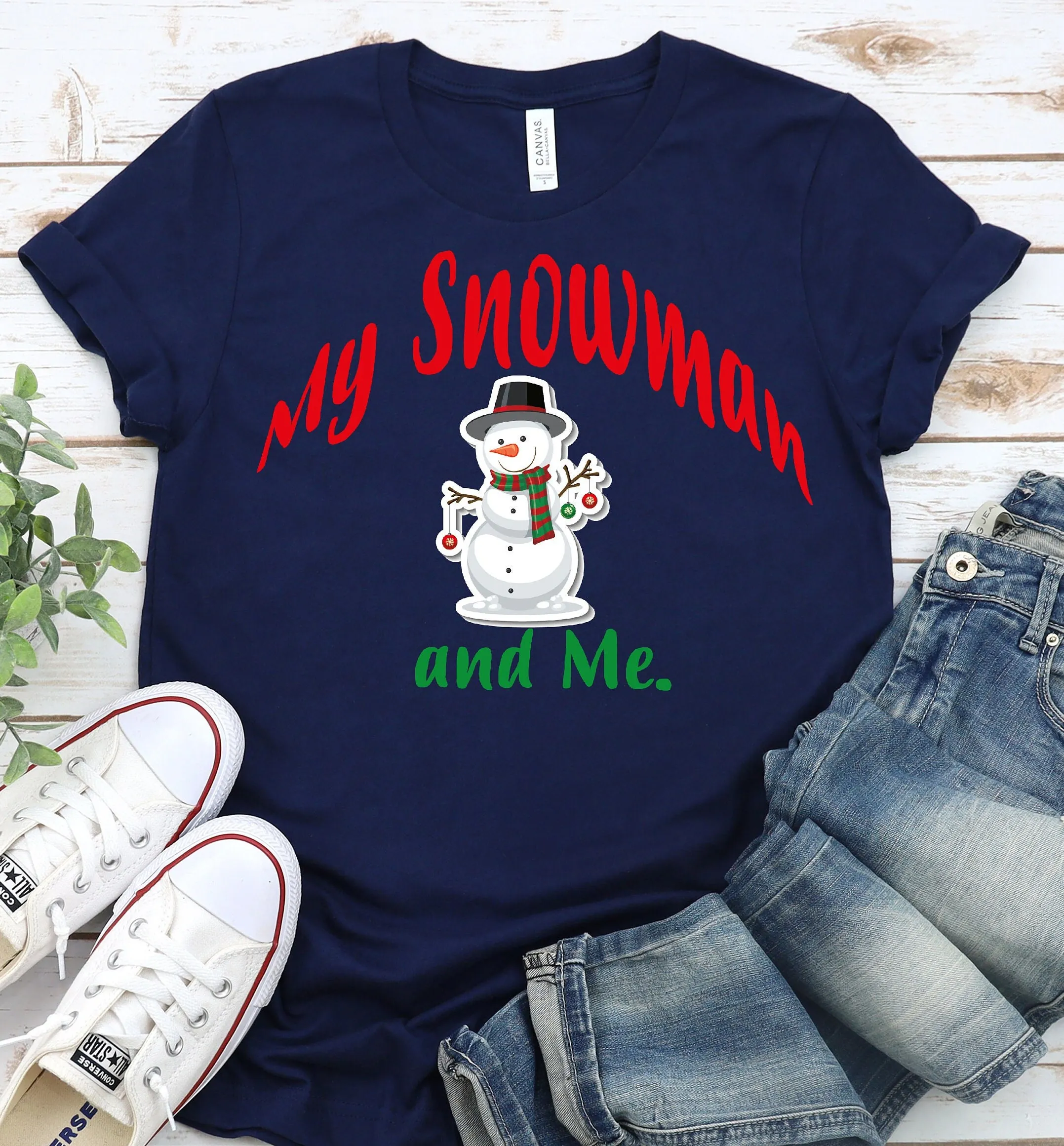 

Футболка «Мой снеговик» «Я рождественская музыка для ее концертов, любителей повседневных певиц