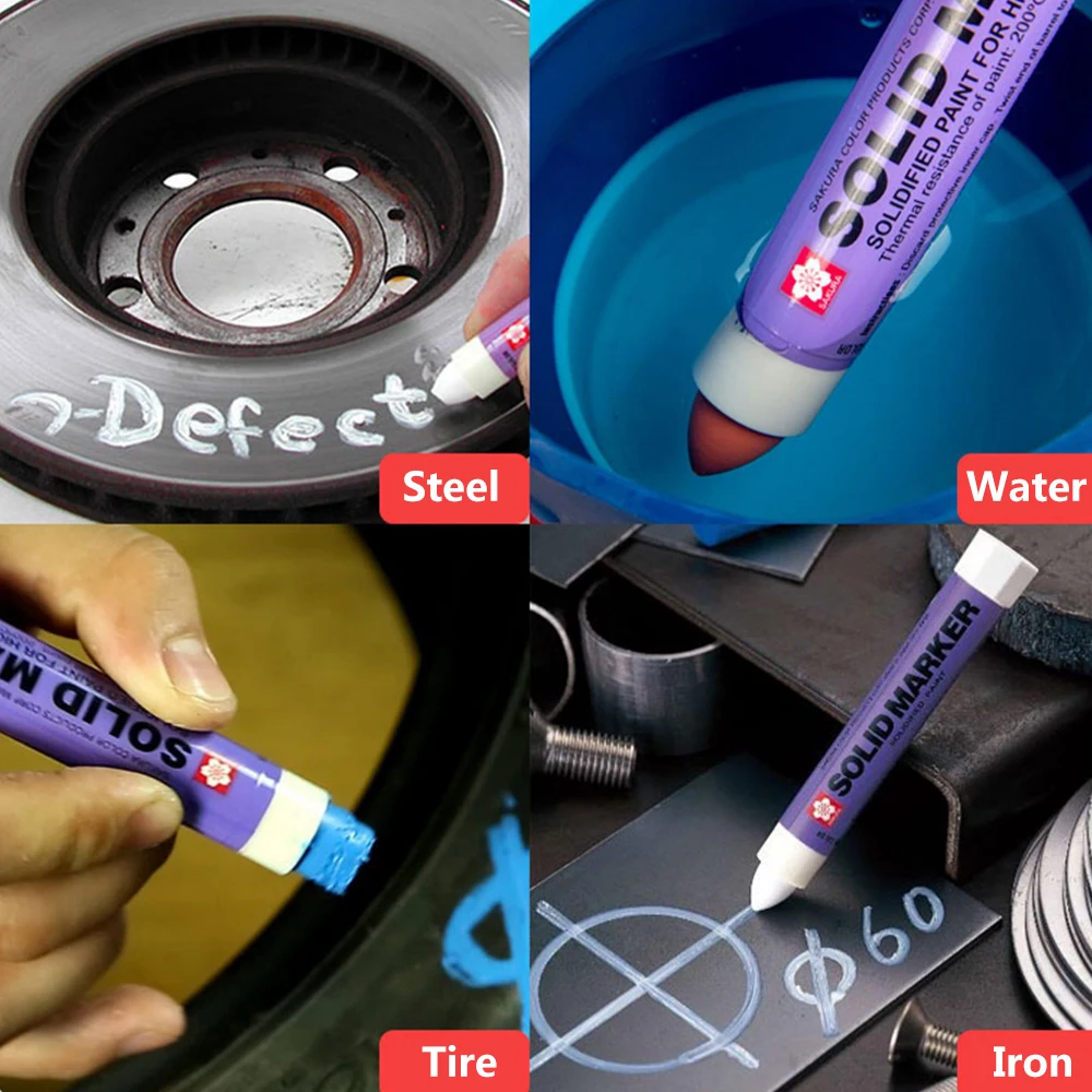 1pcs Japan Sakura Solid Paint Pen Waterproof XSC Industrial Metal High Temperature Tire Marker Permanent Office Supplies image 4