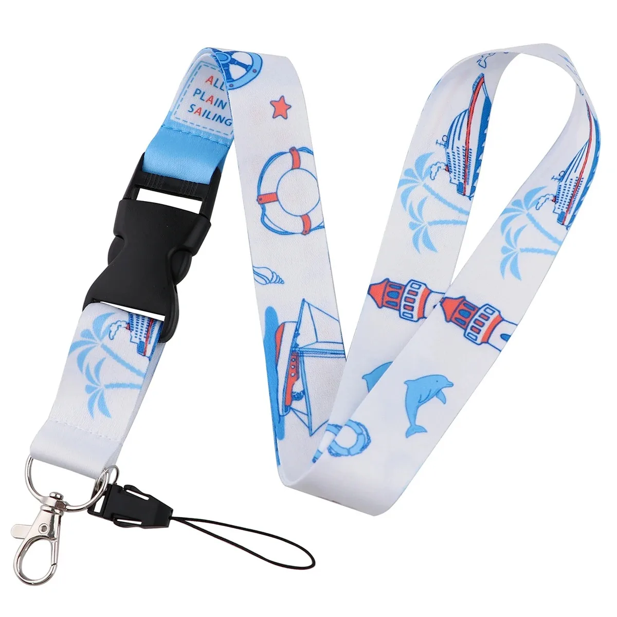 Vlinder Maan Patroon Lanyard voor Sleutel Nekkoord Kaart ID Badge Houder Sleutelhanger Sleutelhouder Sleutelhanger Accessoires Arts Verpleegkundige Gift - afbeelding 1