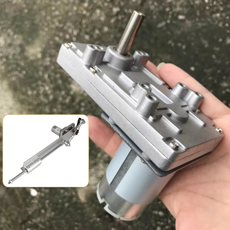 DC 12V 24V High Torque DC Worm Gear Box Motor Speed Reducer Motor 45-200RPM 555 Metal Gear Telescopic Sex Machine Accessories