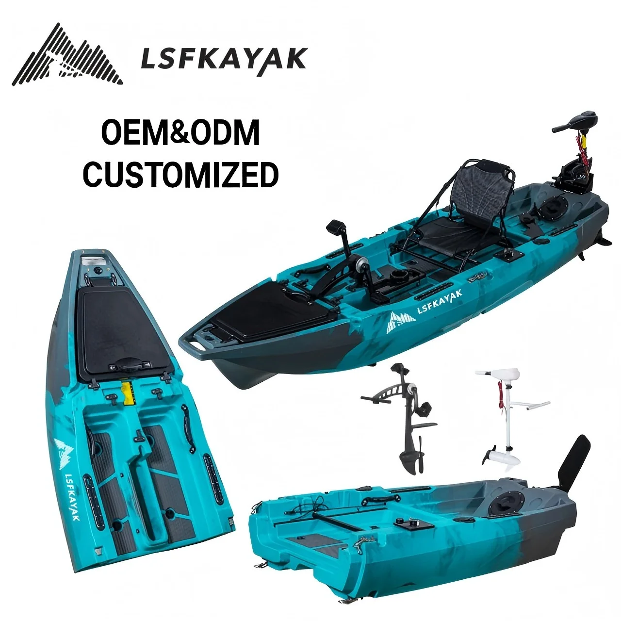 High Performance and Stability Detachable One Person Kayak Fishing