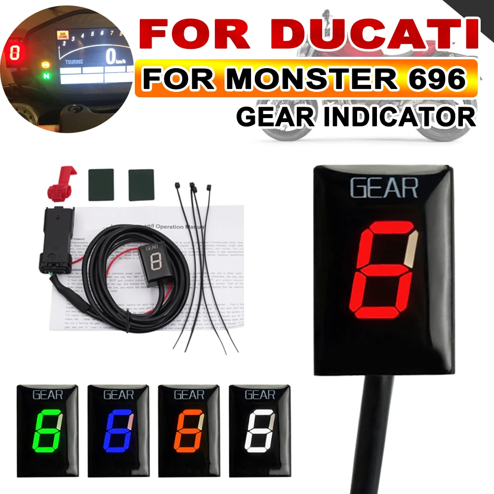 Motorcycle Electronics 1-6 Level Speed Gear Indicator For Ducati Monster 696 Monster696 Accessories Digital Gear Display Meter