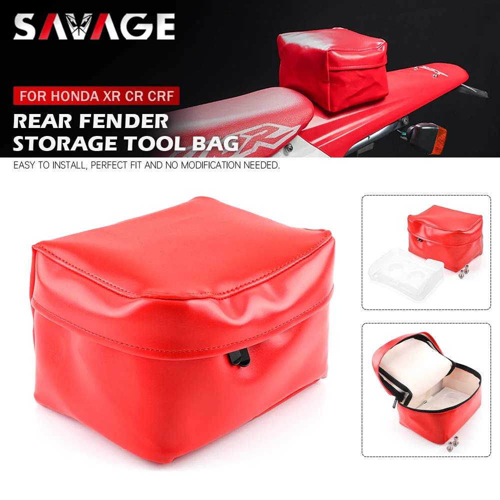 

XR Rear Fender Tool Bag Luggage For HONDA XR 200/230/250/400/600/650/R/L XR150L XR250 Motard Motorcycle Dirt Pit Bike Tail Bag