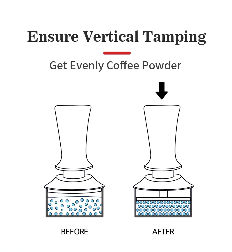57mm 57,5mm Kaffee Tamper Konstante Druck Quellen Kalibriert Stampfen Für Lelit Anna Anita Werkzeuge Flache Basis Espresso zubehör – Detail 4