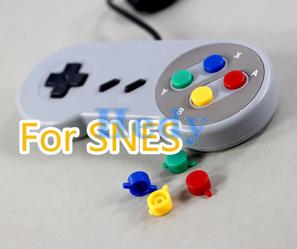 2ชุดสำหรับ SNES Super NES พลาสติกปุ่ม ABXY สำหรับ Nintendo Super Famicom Controller