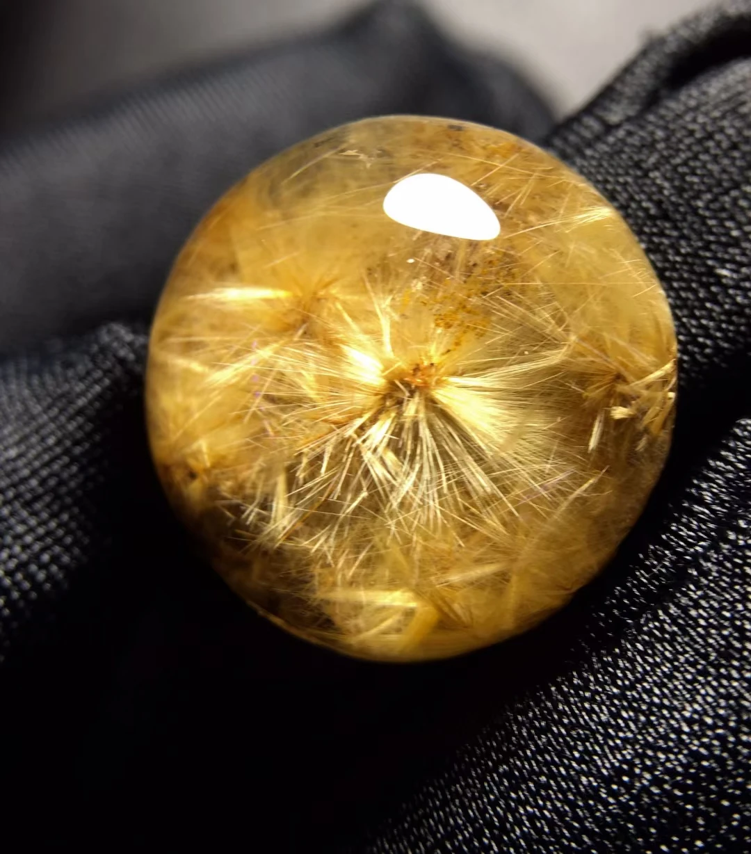 Natural Gold Rutilated Quartz Pendant Water Drop Rutilated Quartz Jewelry 17.6*10mm Men Women Brazil AAAAAAA