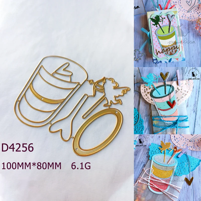 Cupcake Ice‑cream Cupid Angel Frame Metal Cutting Dies For DIY Scrapbooking Birthday Greeting Card Paper Craft Embossing Supplie