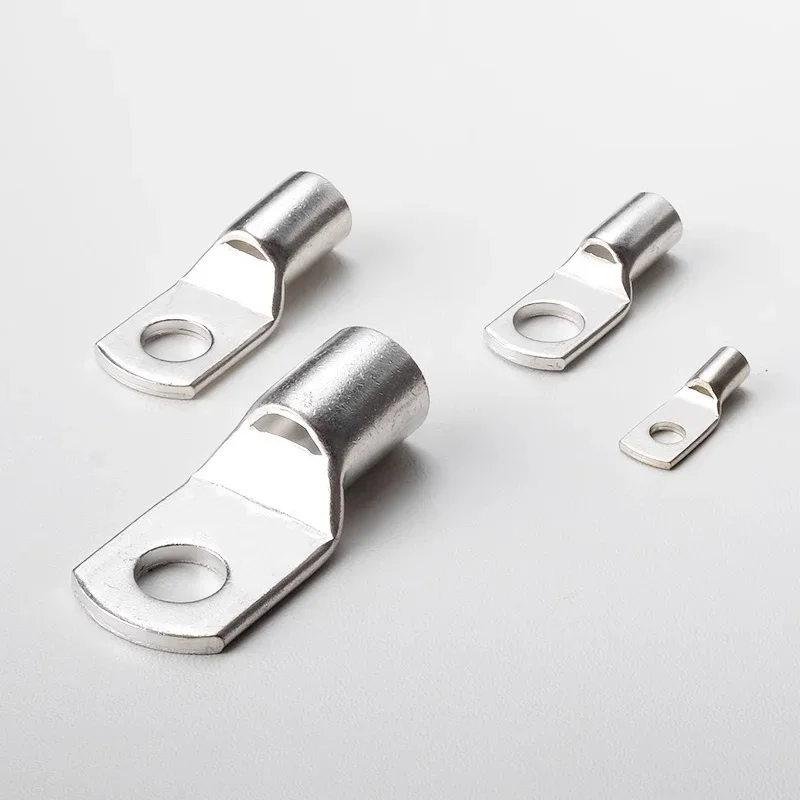 100pcs SC6 SC8 SC10 SC16 SC25 SC Type Wire Nose Terminal Bare Copper Battery Block Cable Lugs Hole 6mm 8mm 10mm Crimp Connector