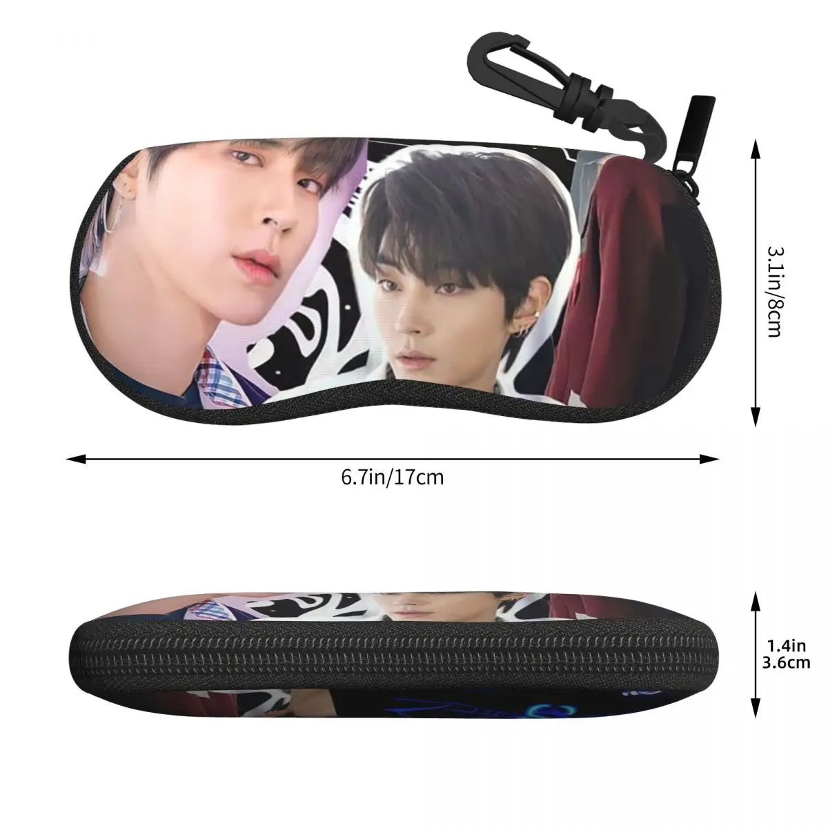 Hwang In Yeop シェルメガネケースプロテクターサングラスボックス女性男性ソフト眼鏡バッグポーチ