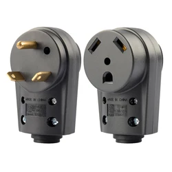 American NEMA TT-30P/TT-30R RV three-pin male plug/female plug 30AMP/125V high power socket plug