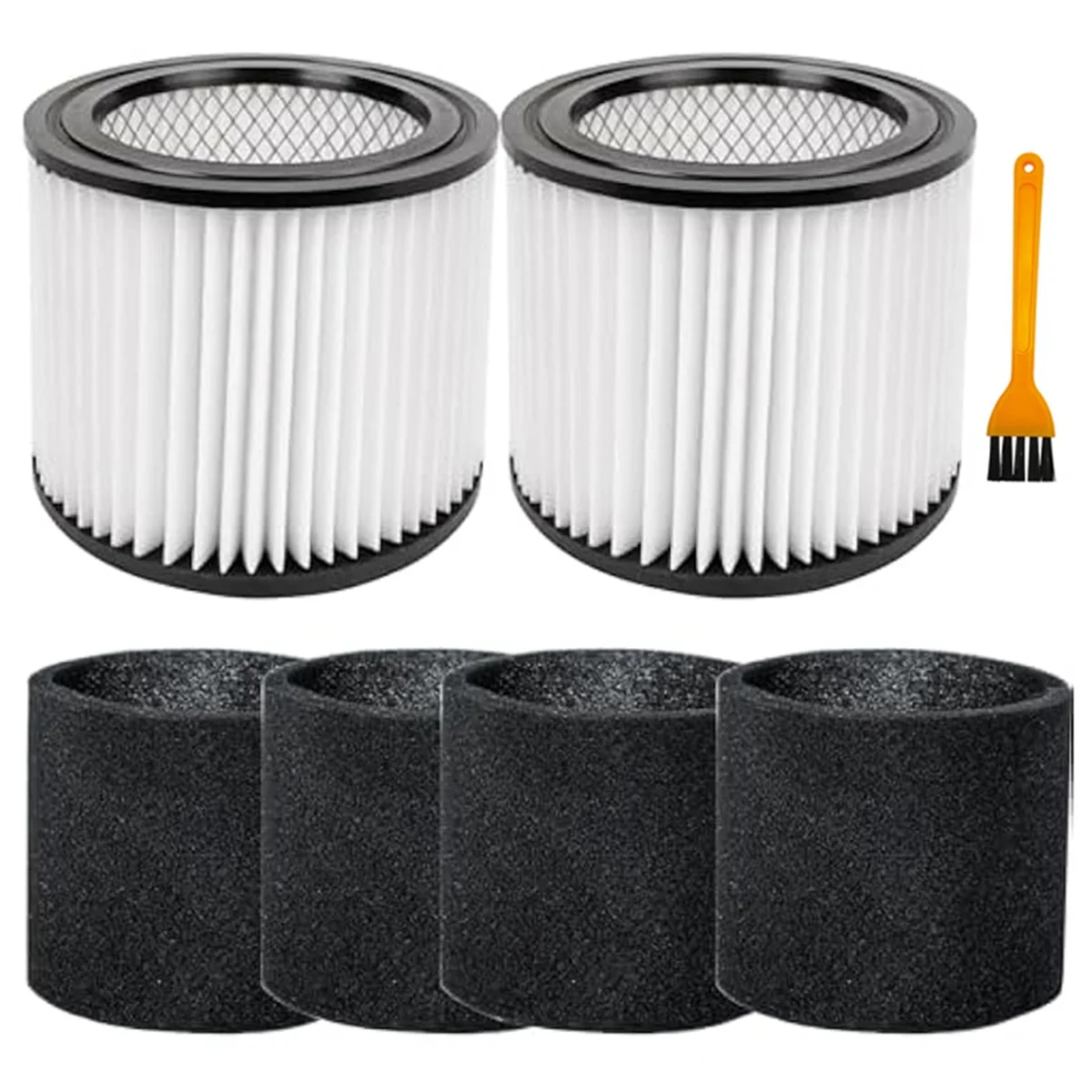 EQAZ-90398 HEPA Replacement Filter and 90585 Foam Filter for Shop-Vac 90398, 903-98, 9039800,903-98-00 Wet/Dry Vacuum Cleaner