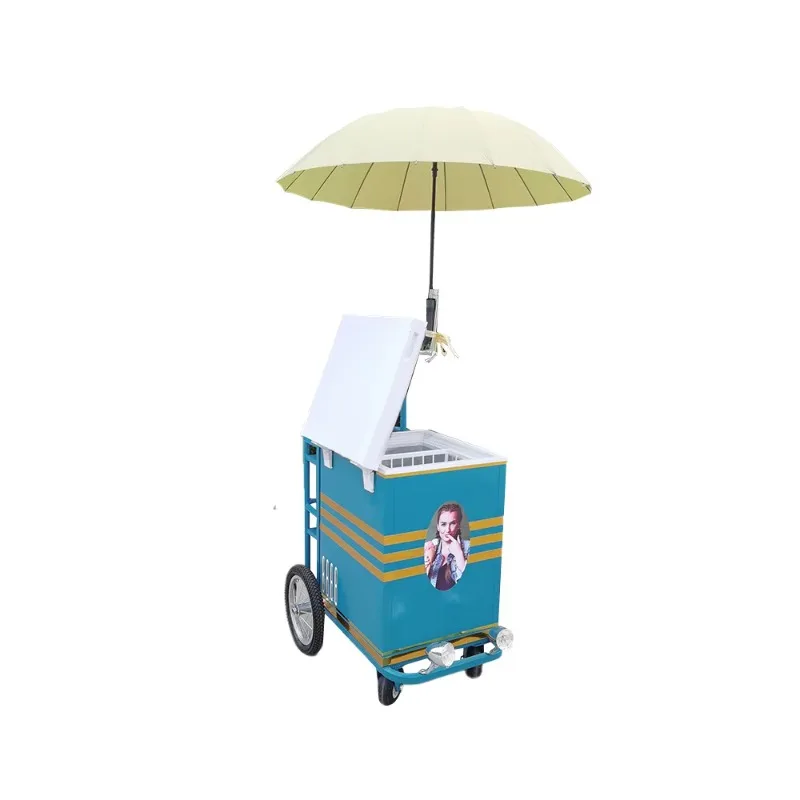 ice cream cart with freezer mini ice cream cart color refrigerator cart mobile food for sale outdoor fast food