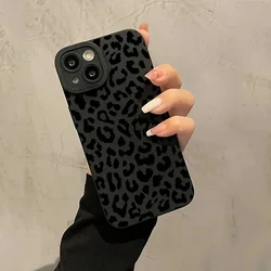 Soft TPU Phone Case with Leopard Print Pattern Case For iPhone 16 Pro Max 15 14 13 12 11 XS X XR 7 8 16 Plus SE 2022 2020 Cover