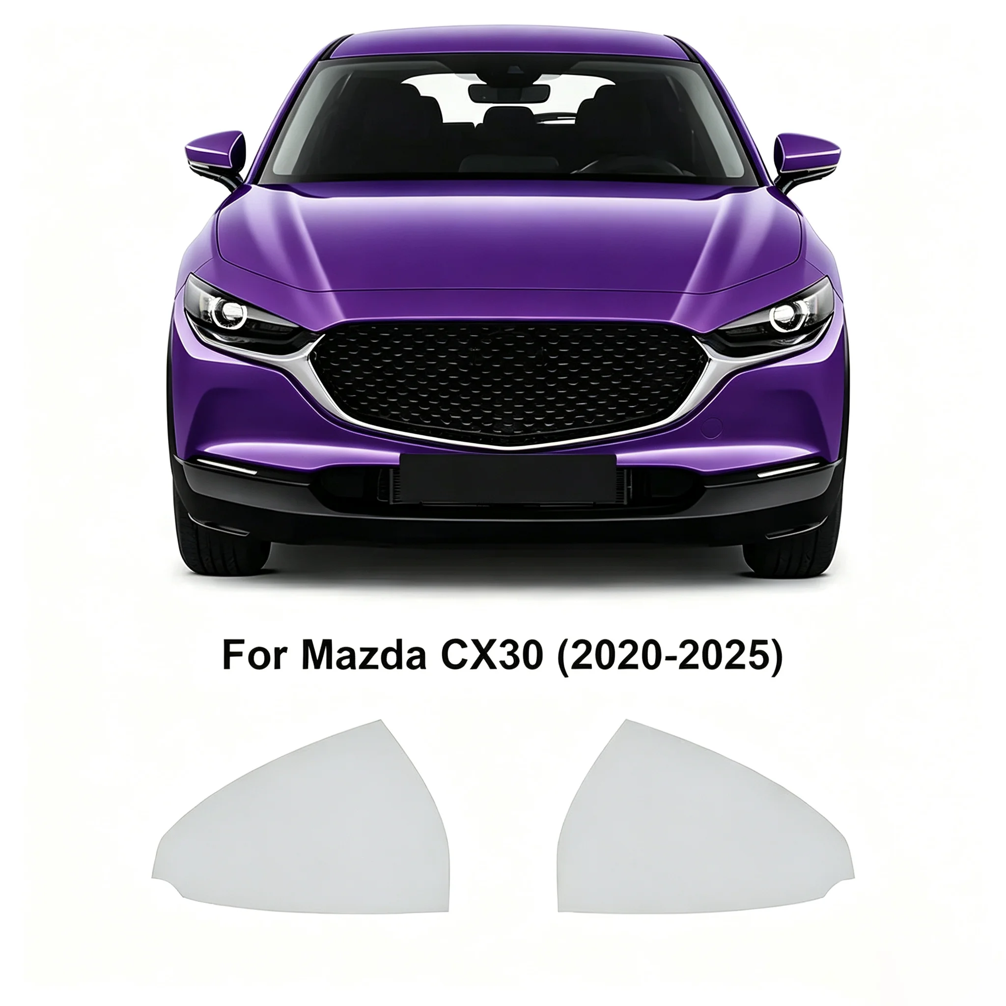 Für Mazda CX30 CX-30 2020-2025 Auto Transparente TPU-Schutzfolie Scheinwerfer Rückspiegel Folie B- und C-Säulen PPF Anti-Kratz-Folie – Detail 6