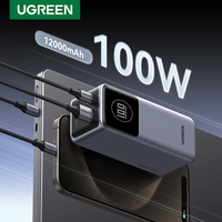 UGREEN Nexode 100W 12000mAh Power Bank Portable PD External Battery PowerBank for iPad Tablet for Samsung S24 Ultra Fast Charge